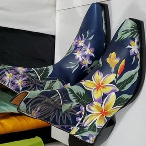 Sz 10 NIB R13 backless leather cowboy boots